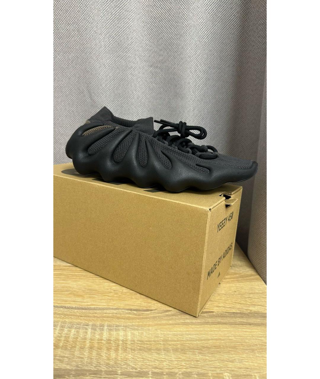 ADIDAS YEEZY Черные текстильные низкие кроссовки / кеды, фото 6