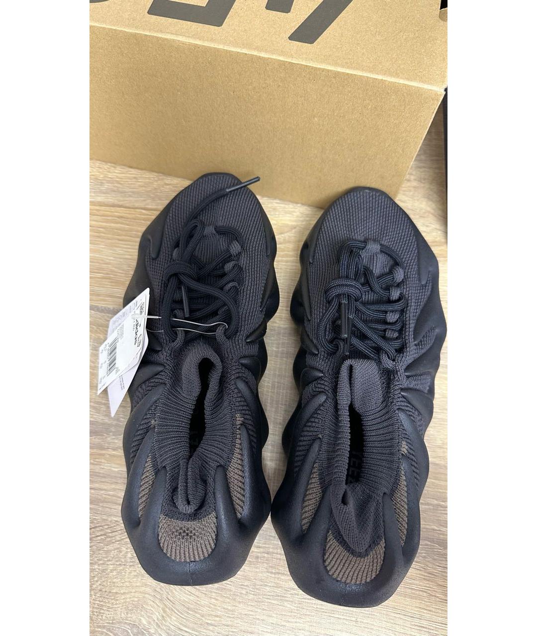 ADIDAS YEEZY Черные текстильные низкие кроссовки / кеды, фото 3