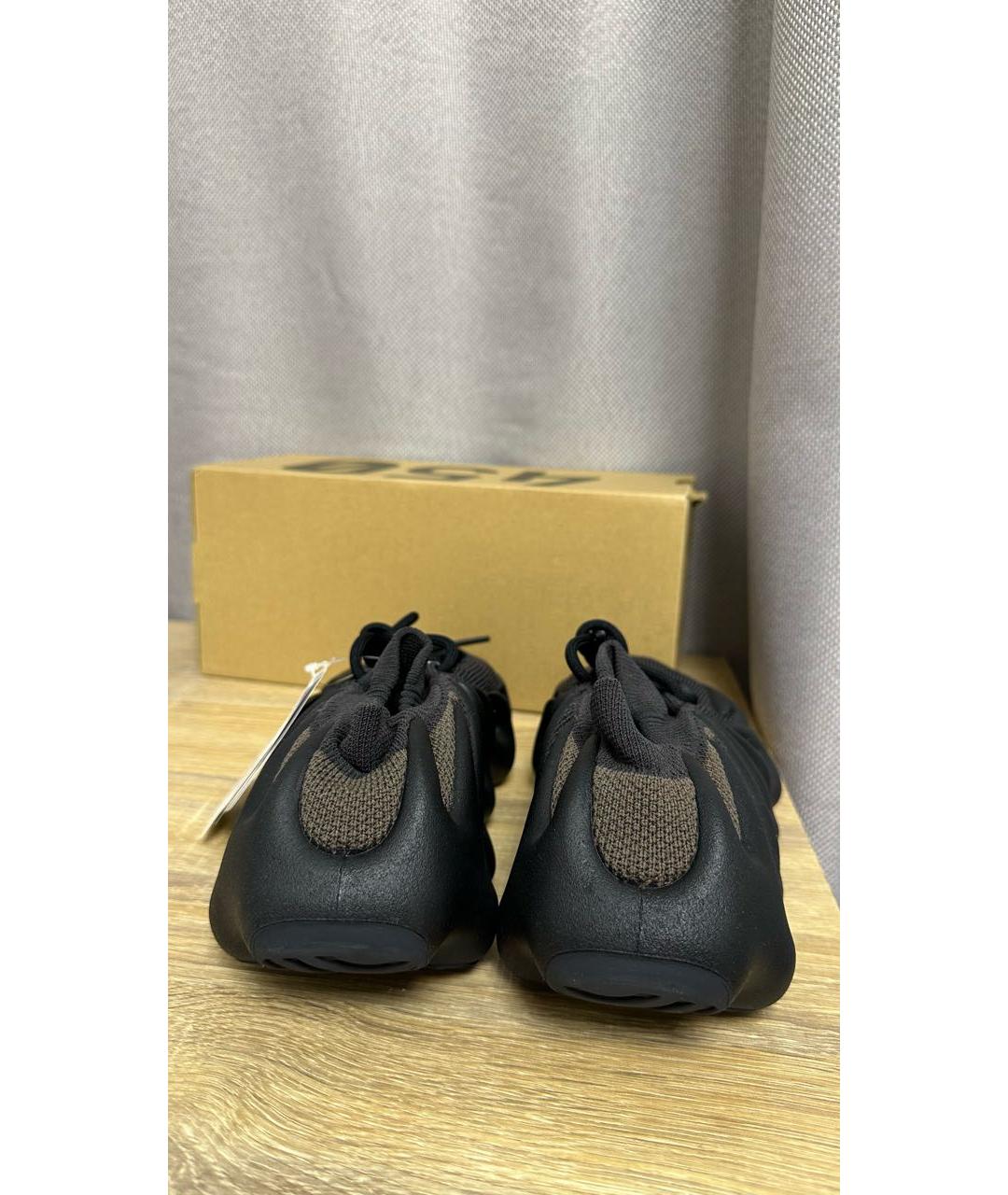 ADIDAS YEEZY Черные текстильные низкие кроссовки / кеды, фото 4