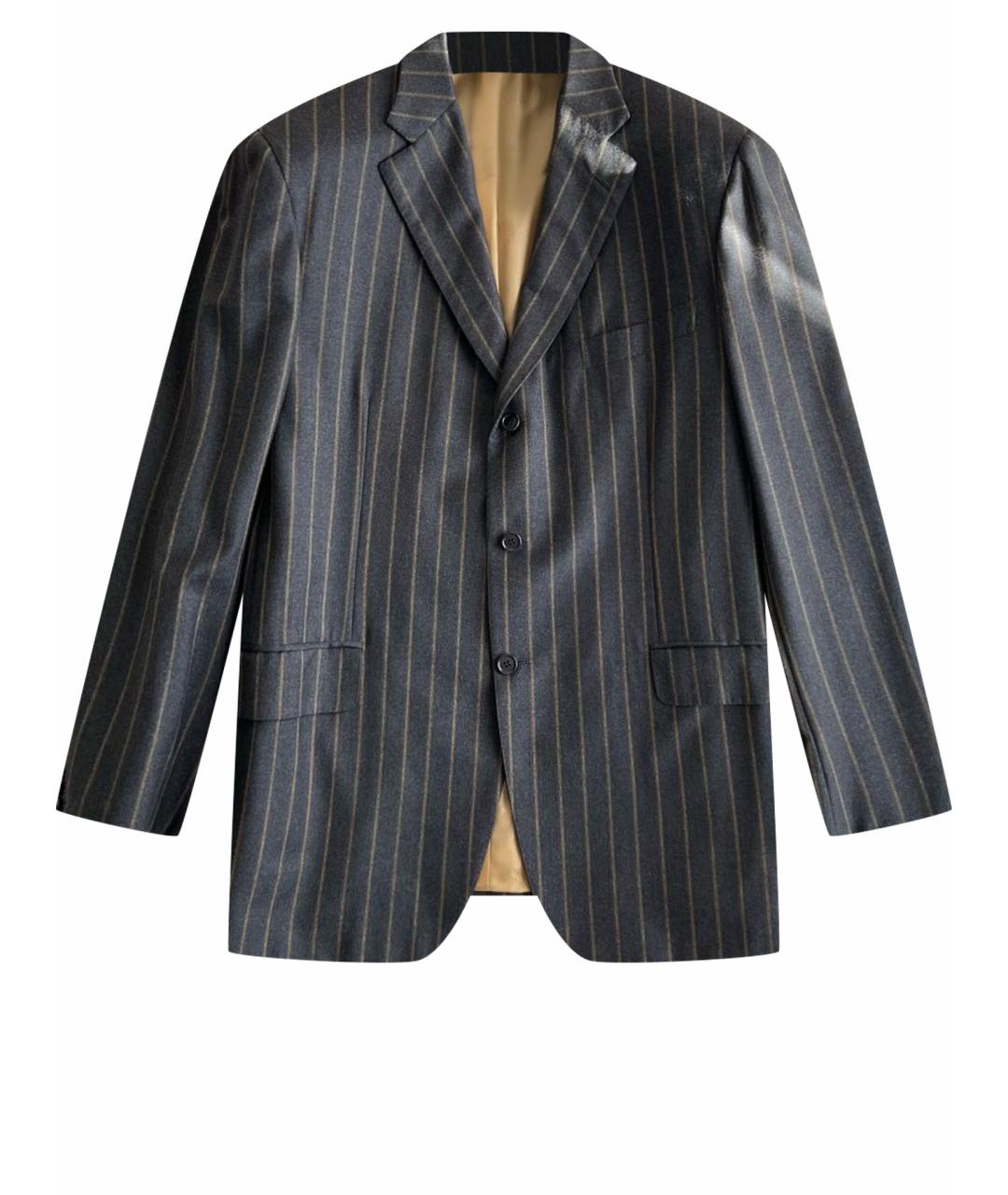BRIONI Антрацитовый шерстяной пиджак, фото 1