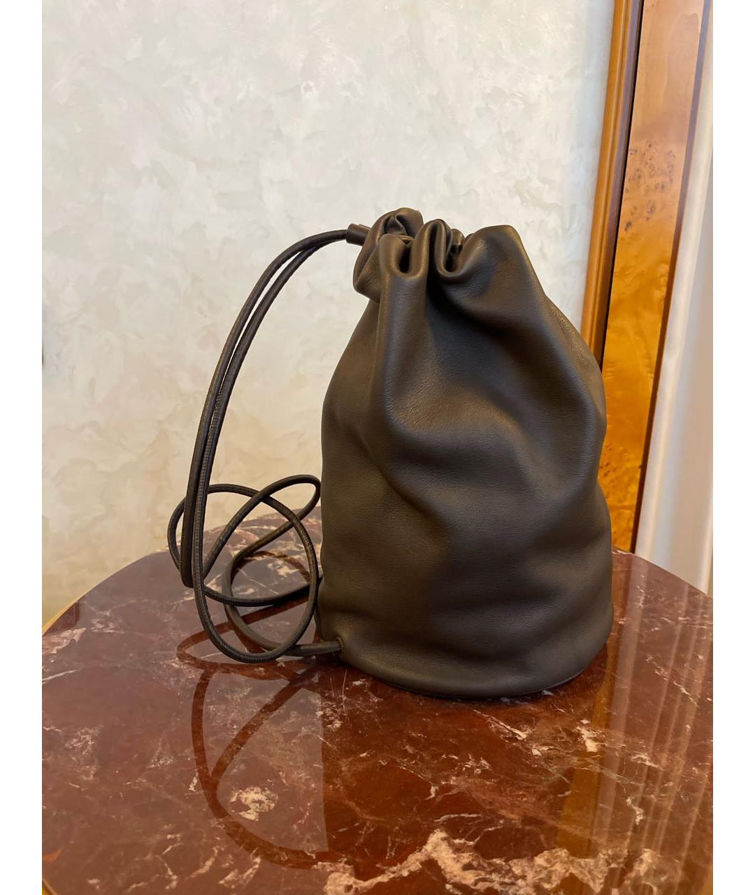 THE ROW Коричневый кожаный рюкзак, фото 8