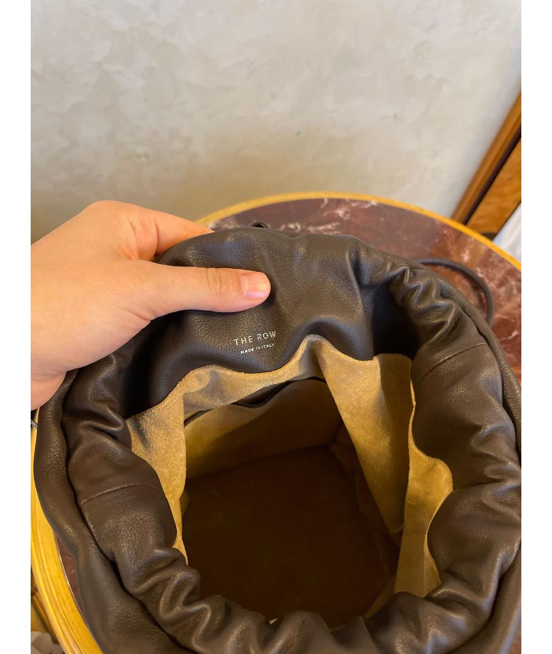 THE ROW Коричневый кожаный рюкзак, фото 6