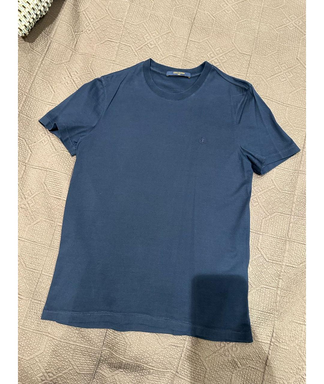 LOUIS VUITTON Синяя хлопковая футболка, фото 5