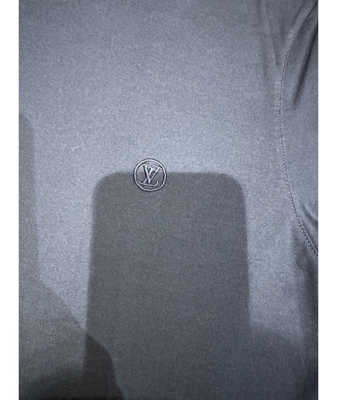 LOUIS VUITTON Синяя хлопковая футболка, фото 3