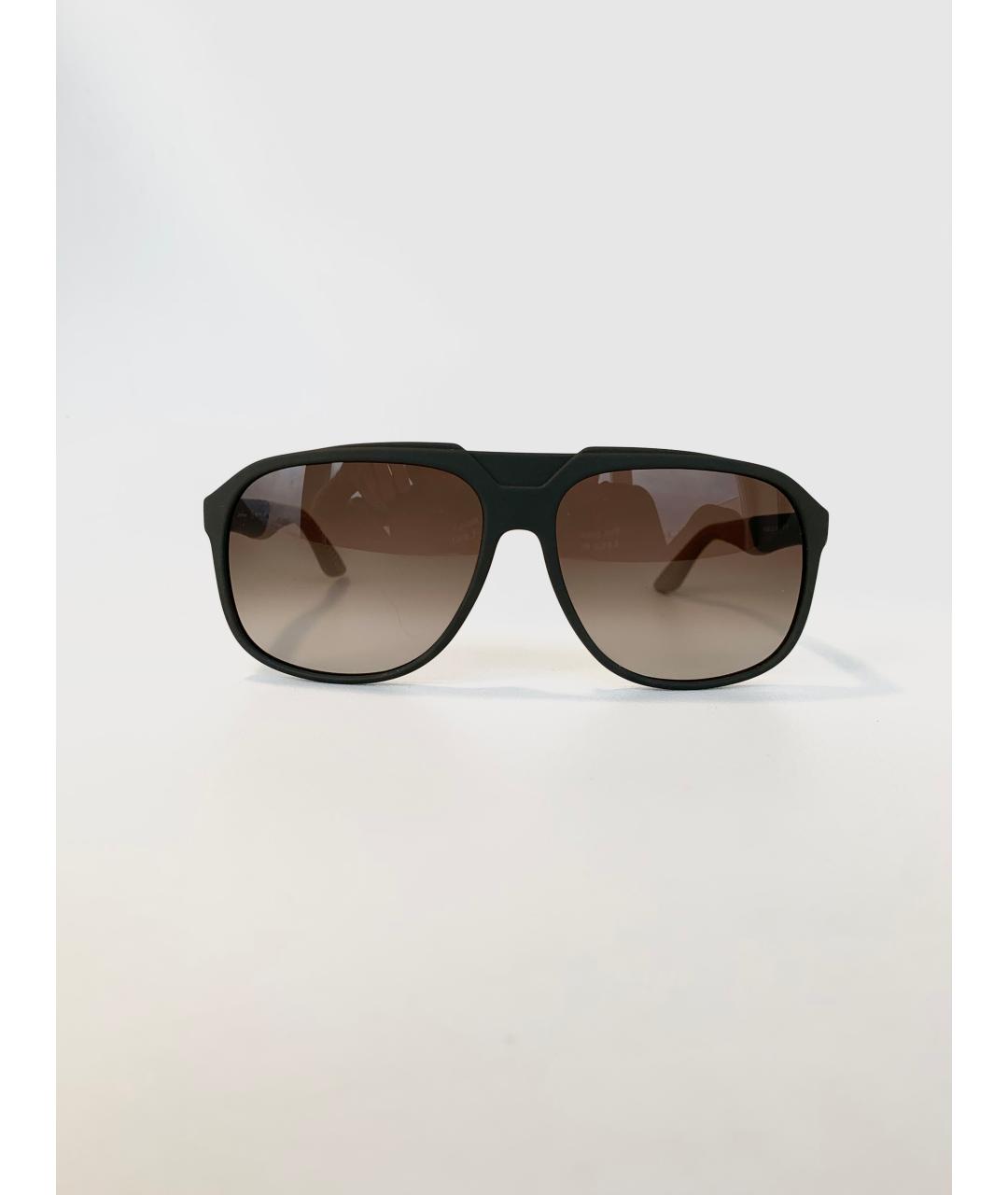 FERRAGAMO Хаки пластиковые солнцезащитные очки, фото 7