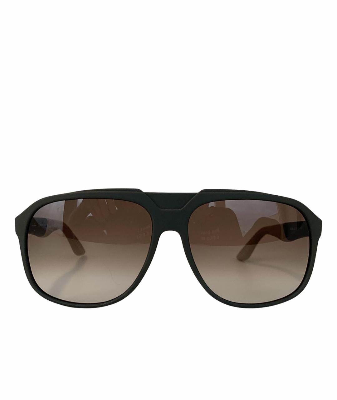 FERRAGAMO Хаки пластиковые солнцезащитные очки, фото 1