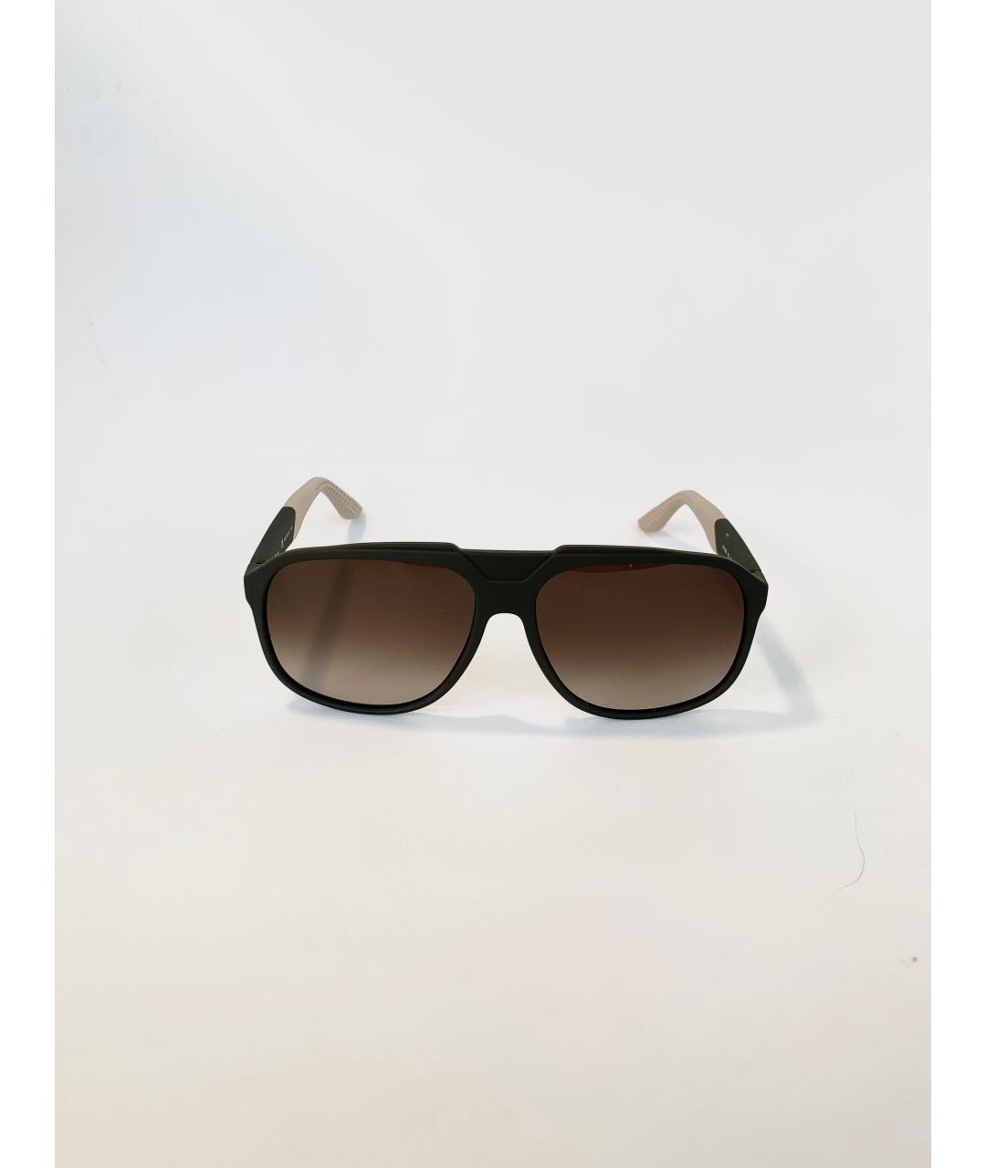 FERRAGAMO Хаки пластиковые солнцезащитные очки, фото 3