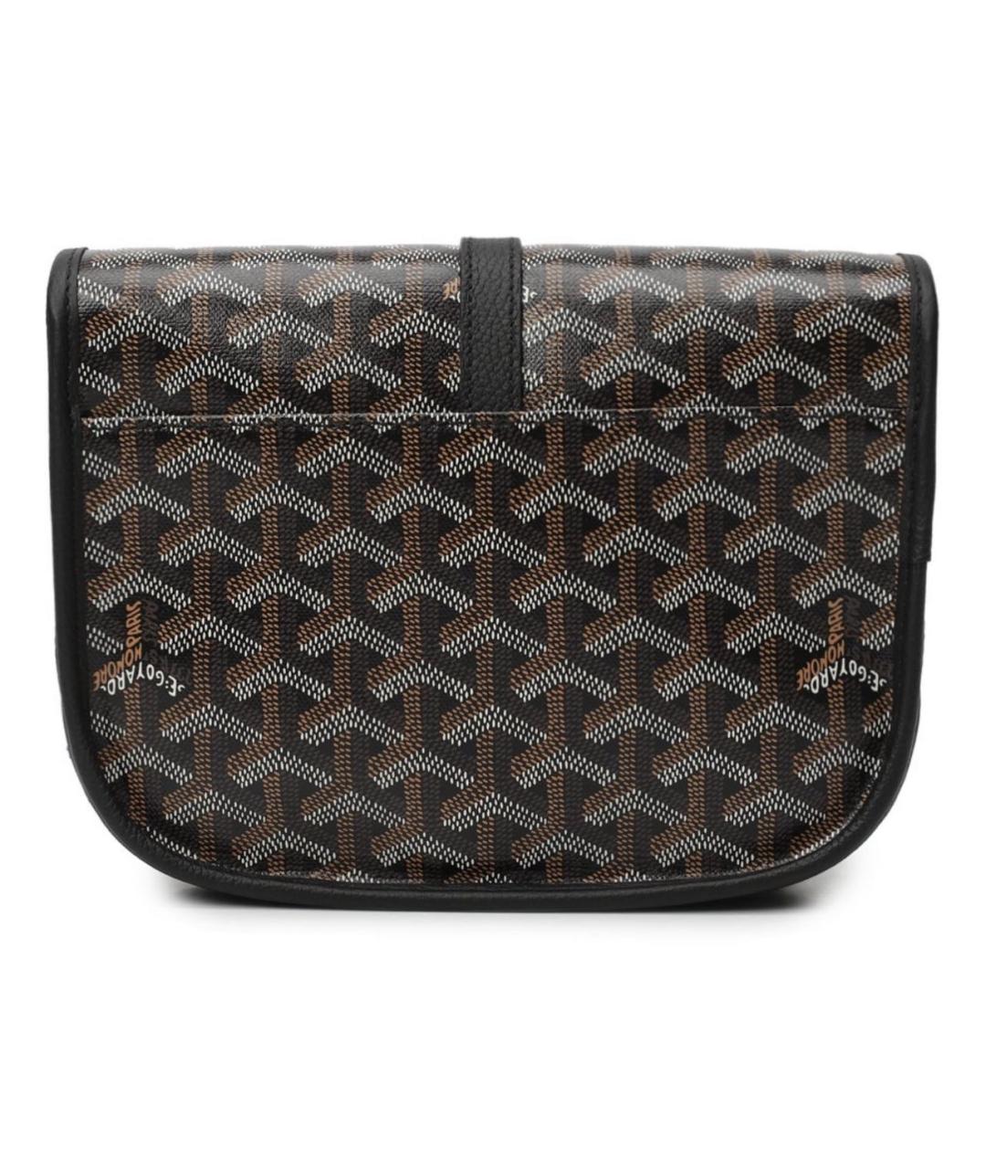 GOYARD Черная кожаная барсетка, фото 3