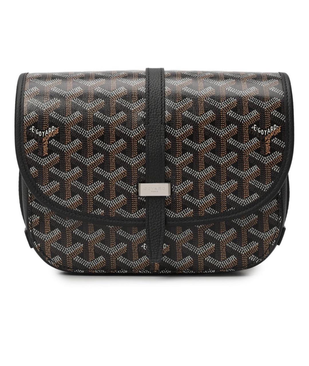 GOYARD Черная кожаная барсетка, фото 5