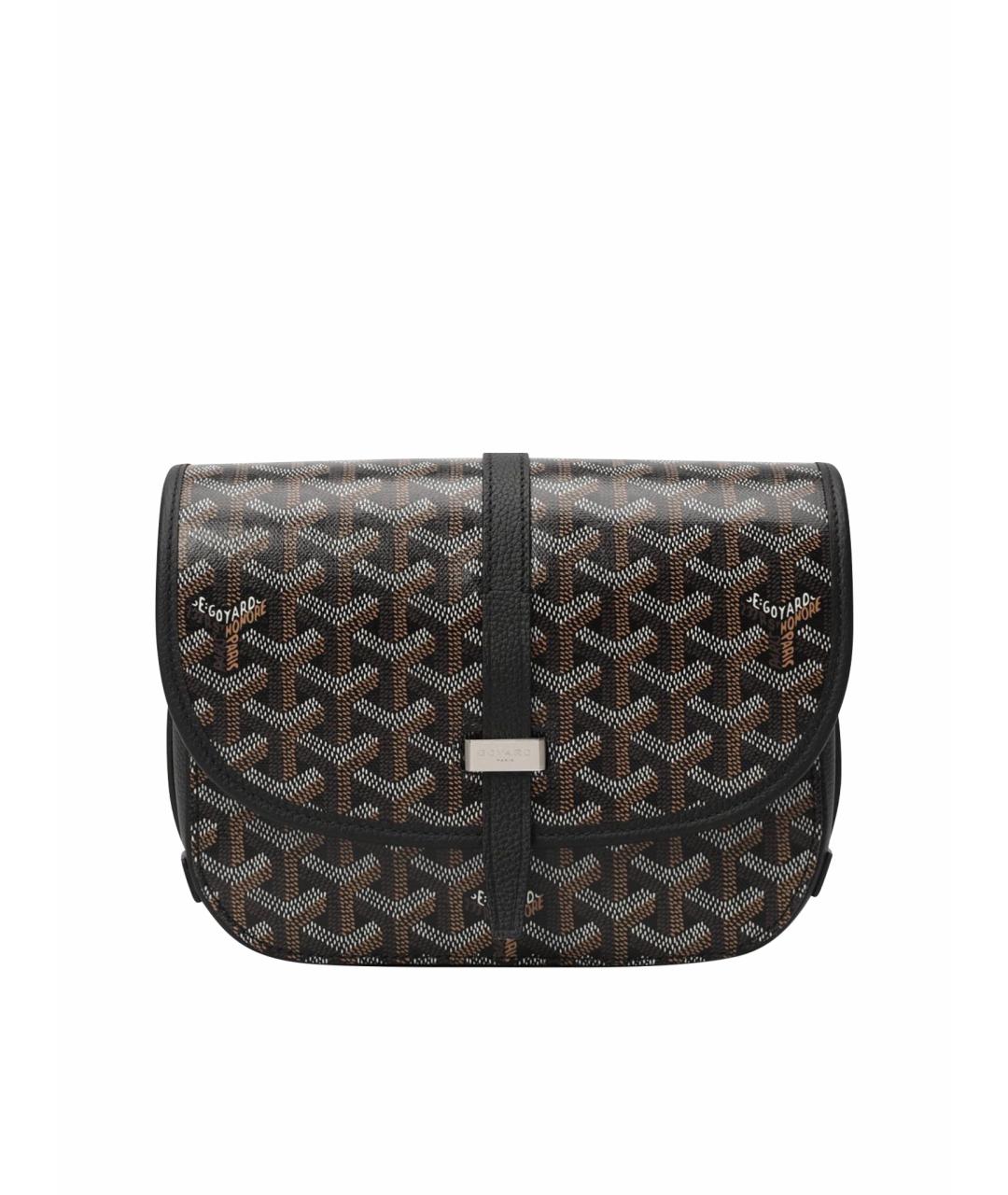 GOYARD Черная кожаная барсетка, фото 1