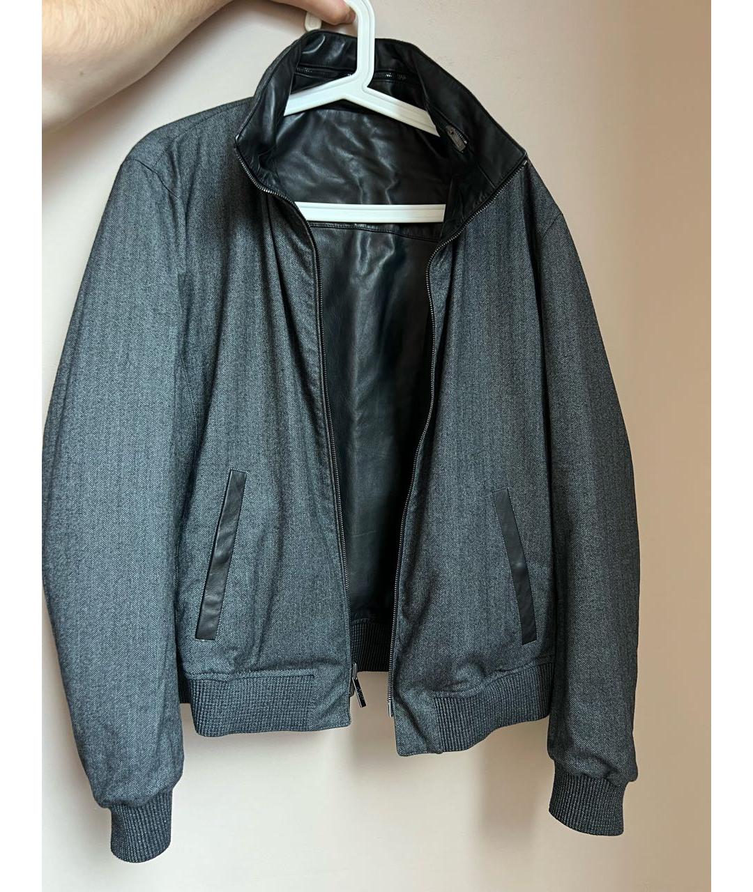 ARMANI COLLEZIONI Черная кожаная куртка, фото 5