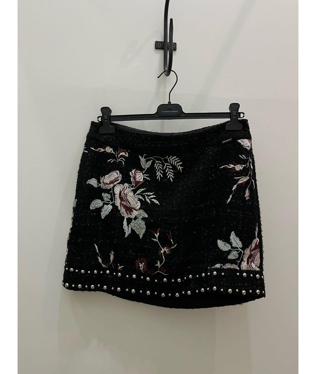LIU JO Черная полиэстеровая юбка мини, фото 5