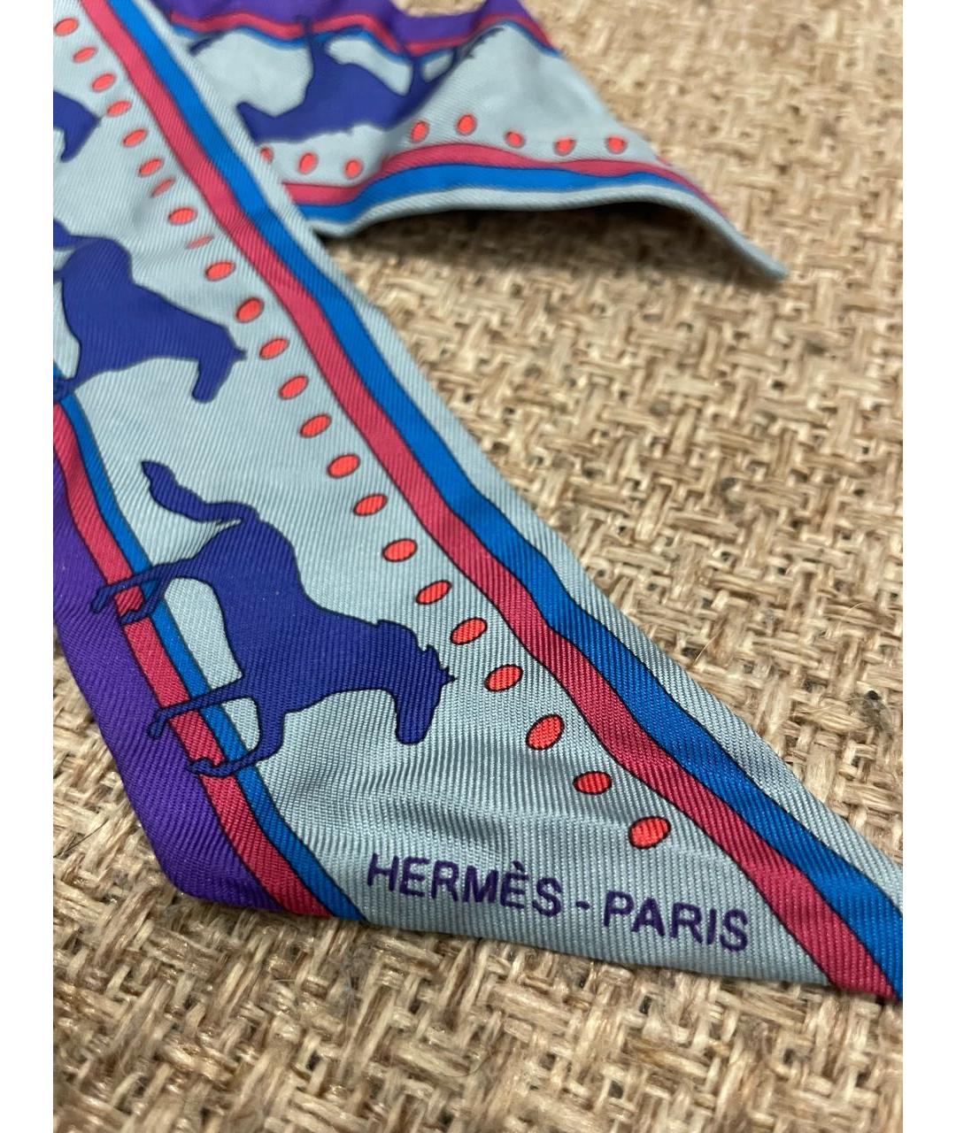 HERMES Мульти шелковый платок, фото 3