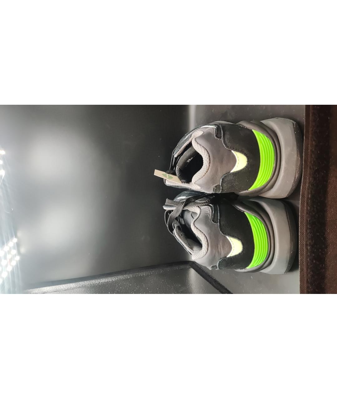 NEW BALANCE Черные замшевые низкие кроссовки / кеды, фото 4