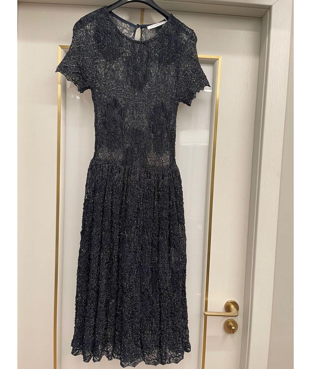 CHRISTIAN DIOR PRE-OWNED Черное вискозное коктейльное платье, фото 5