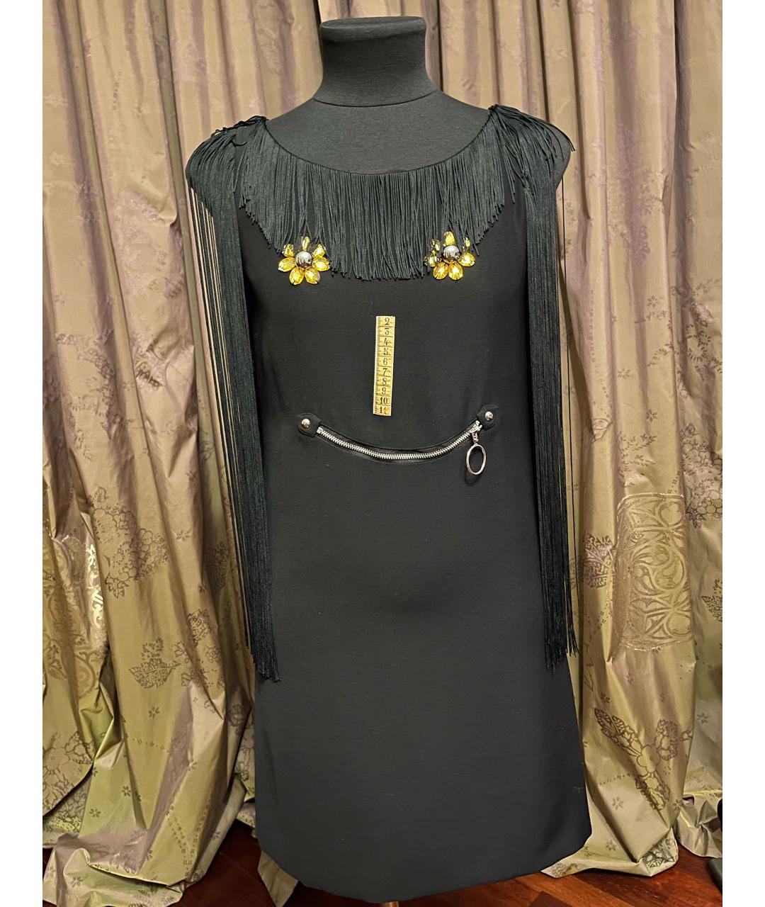 MOSCHINO Черное полиэстеровое коктейльное платье, фото 9