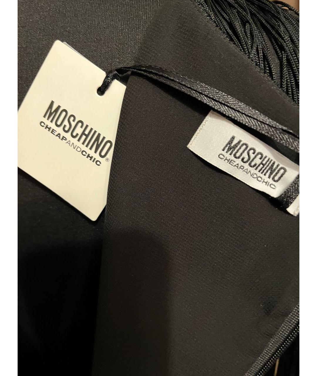 MOSCHINO Черное полиэстеровое коктейльное платье, фото 6