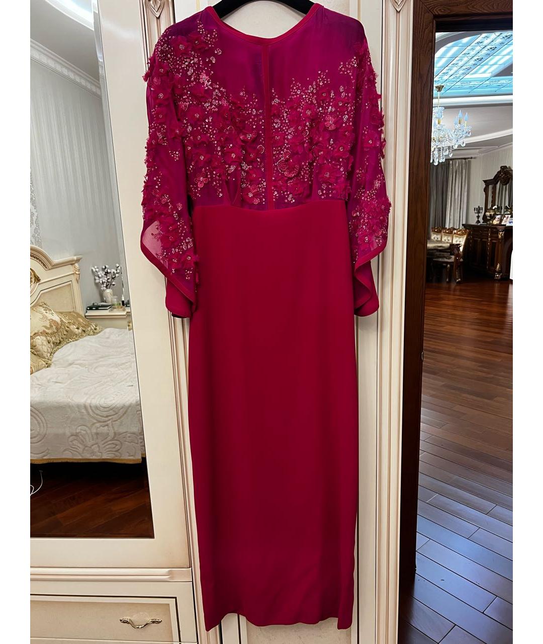 ELIE SAAB Фуксия вискозное вечернее платье, фото 6