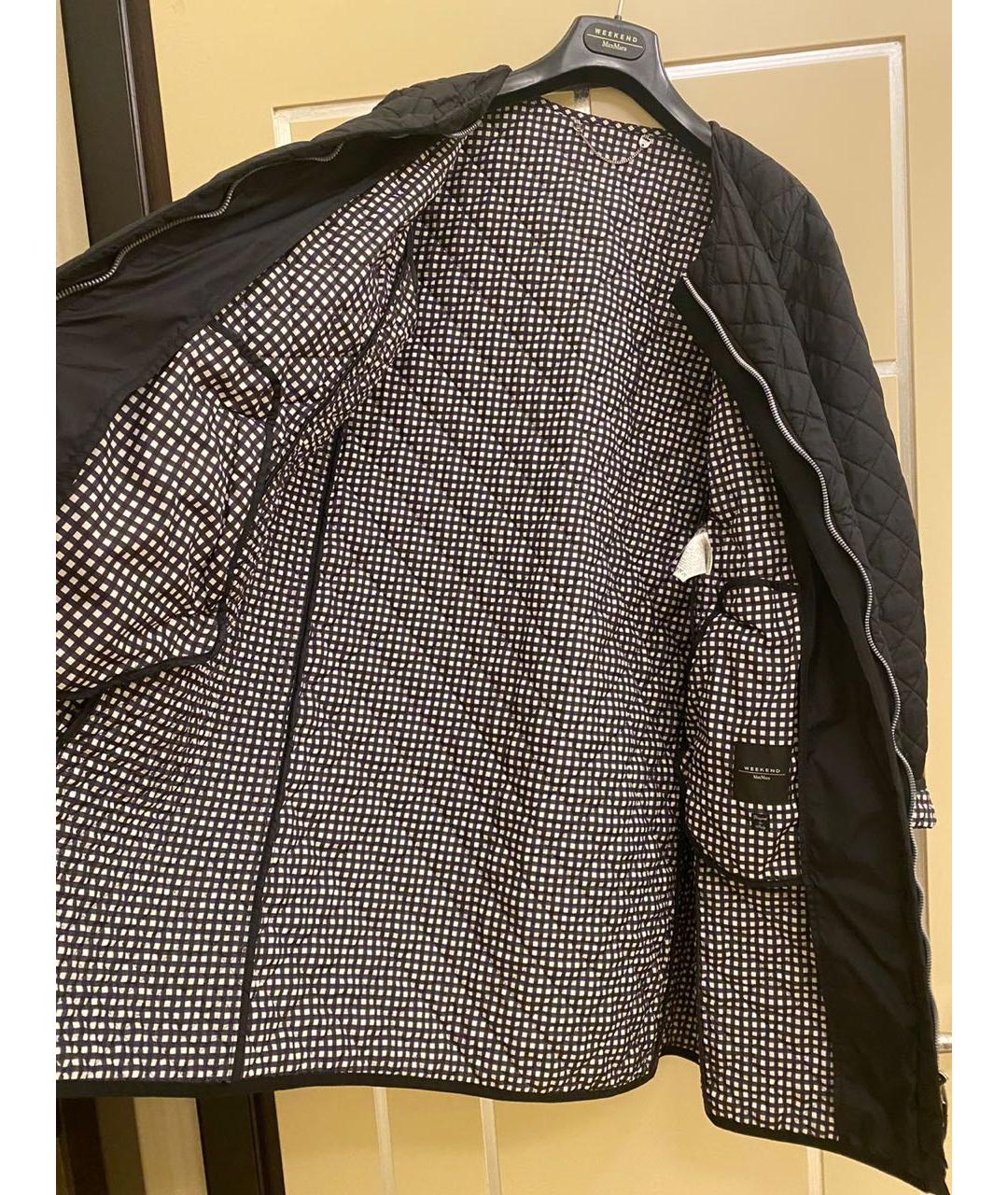 WEEKEND MAX MARA Черная полиэстеровая куртка, фото 7