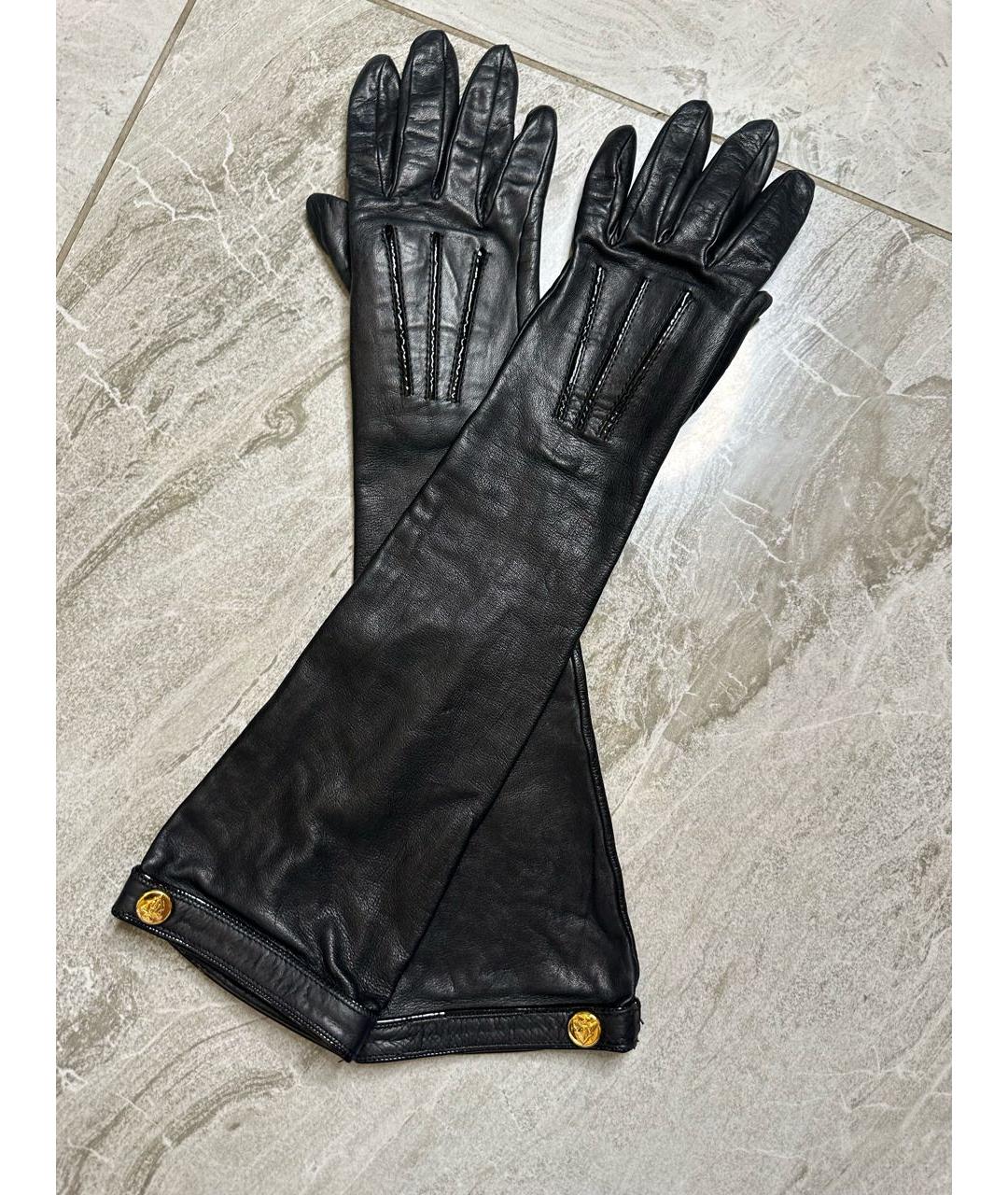 GUCCI Черные кожаные перчатки, фото 6