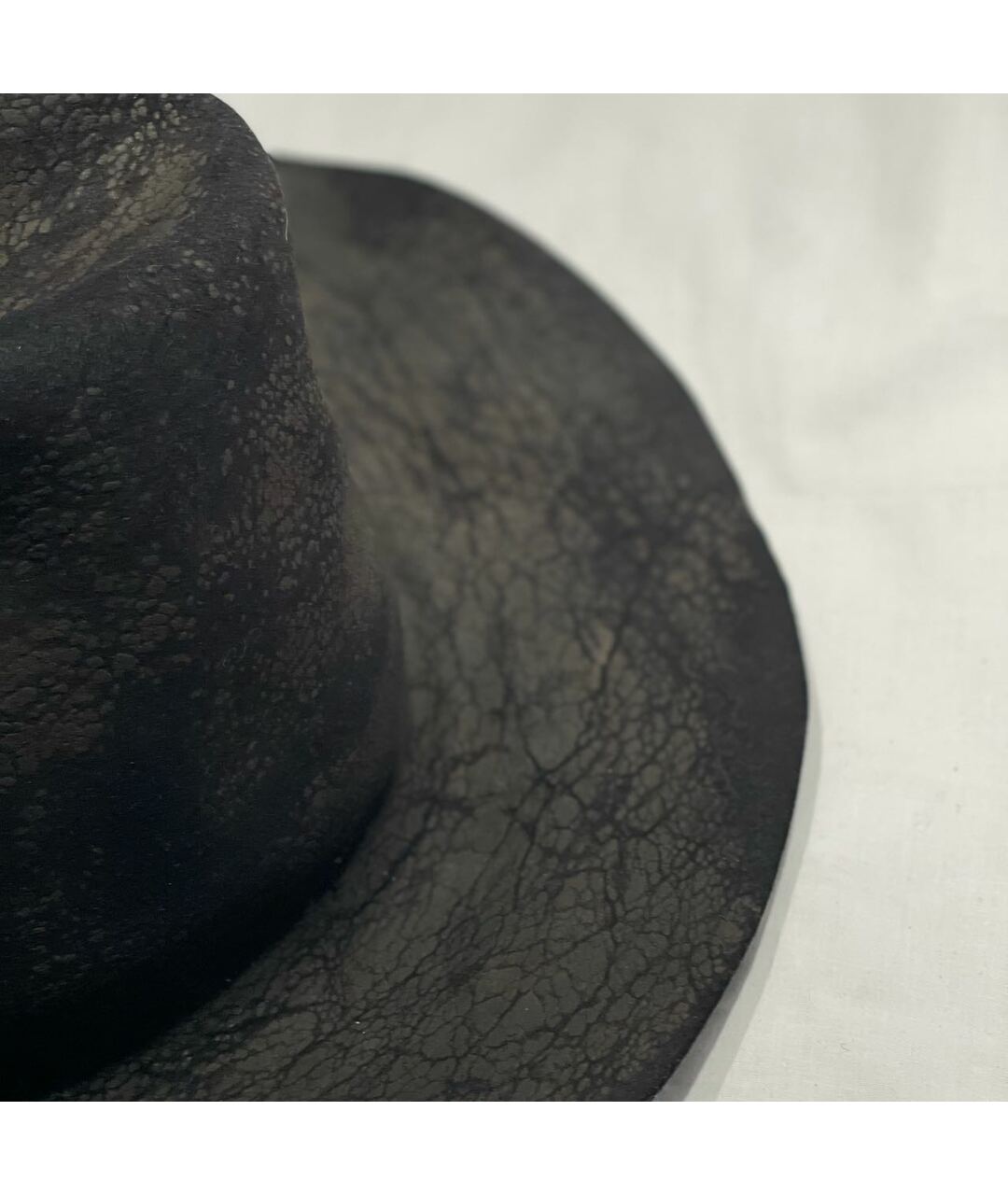 HORISAKI DESIGN & HANDEL Антрацитовая кожаная шляпа, фото 5