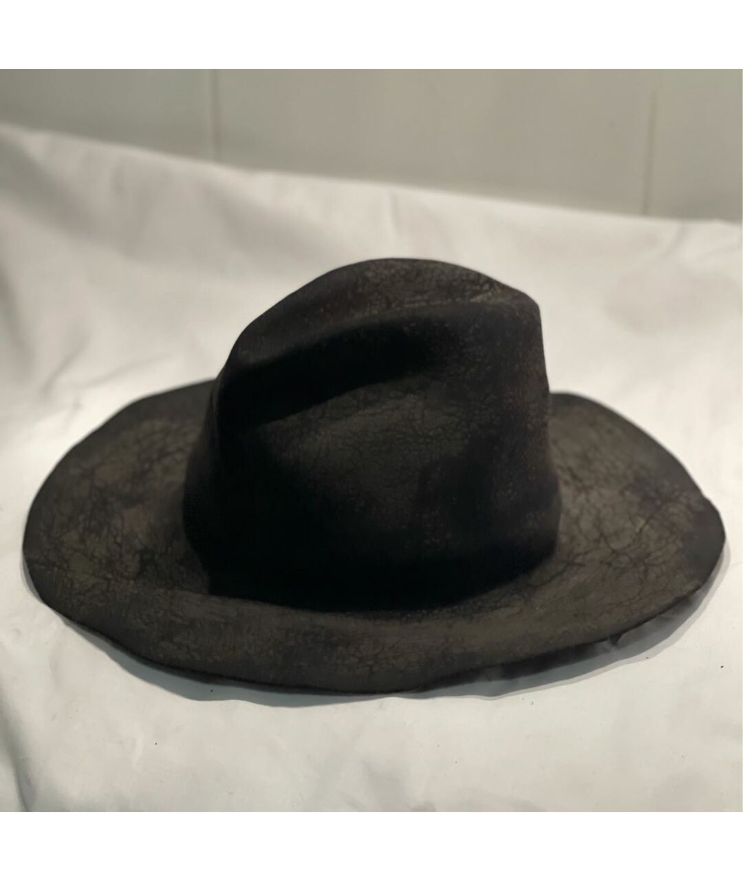 HORISAKI DESIGN & HANDEL Антрацитовая кожаная шляпа, фото 4