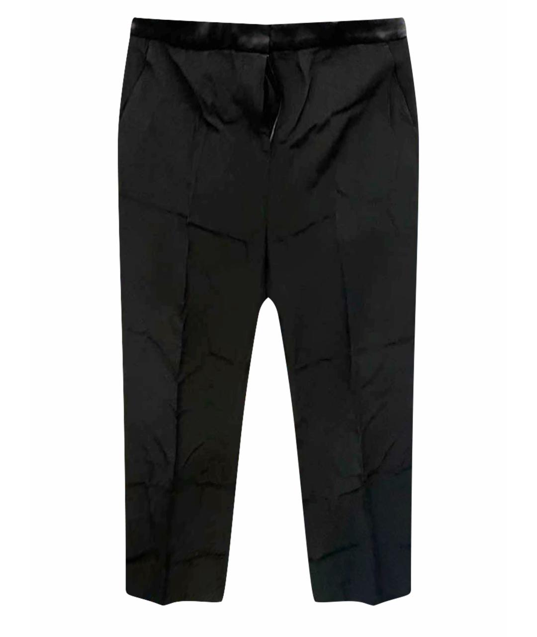 KARL LAGERFELD Черные вискозные брюки широкие, фото 1