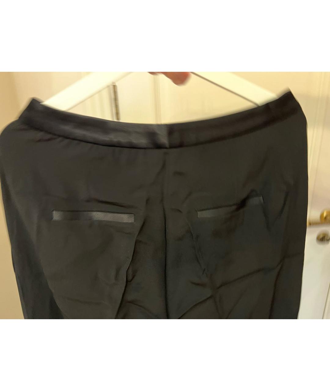 KARL LAGERFELD Черные вискозные брюки широкие, фото 3