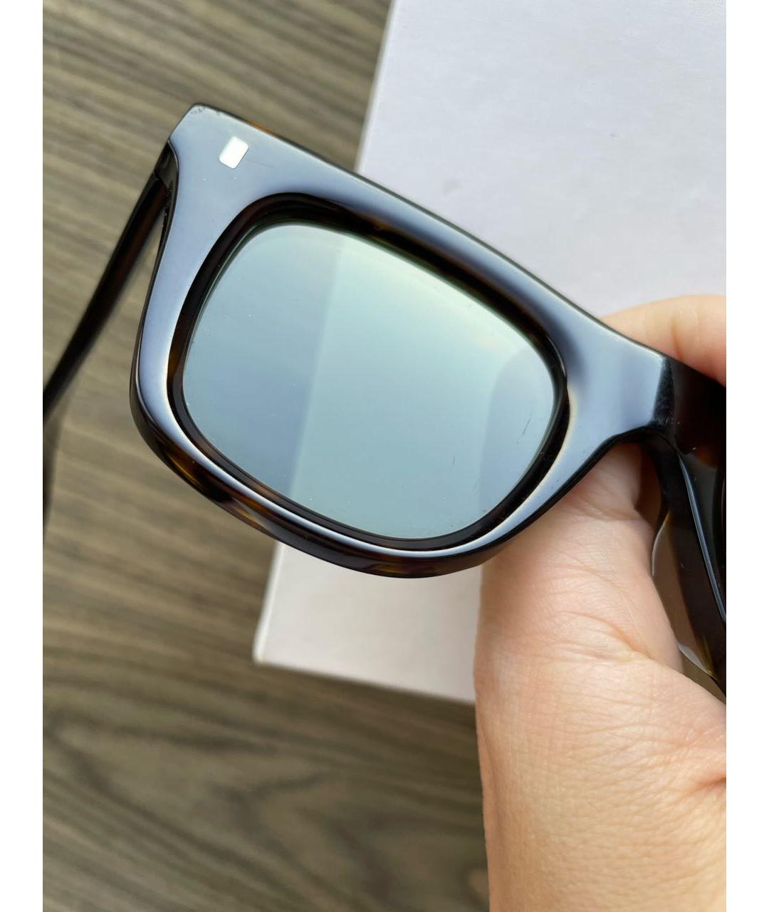 CELINE PRE-OWNED Коричневые пластиковые солнцезащитные очки, фото 8