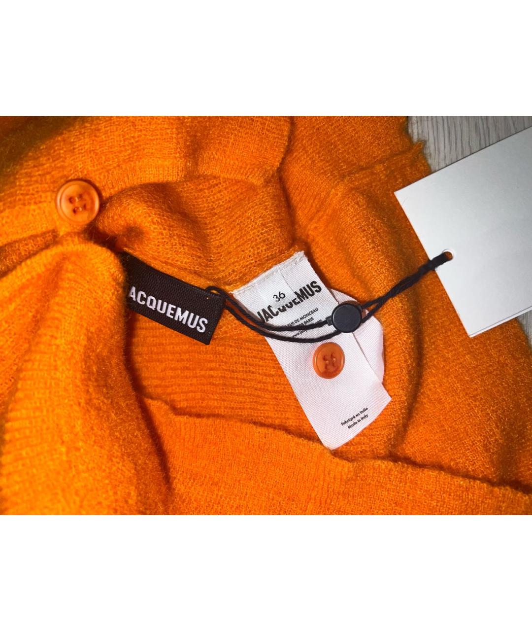 JACQUEMUS Оранжевый полиамидовый кардиган, фото 3