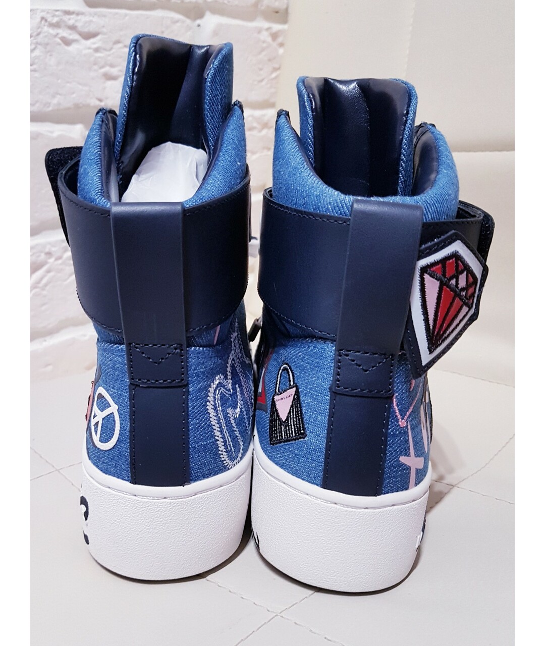 MICHAEL KORS Синие текстильные кроссовки, фото 8