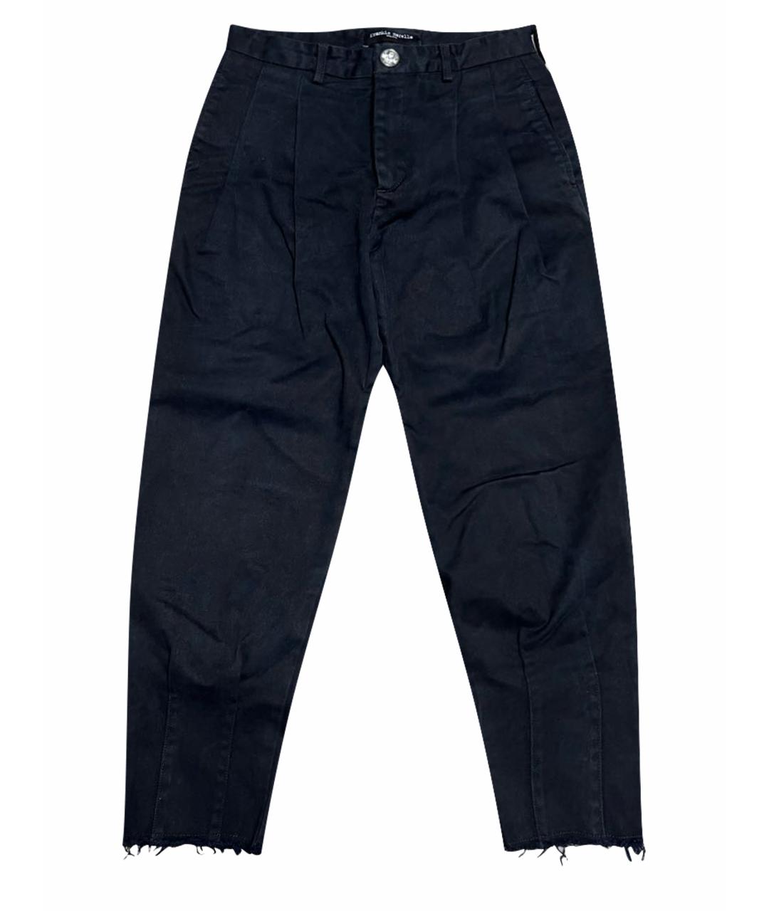 FRANKIE MORELLO Черные хлопковые прямые джинсы, фото 1