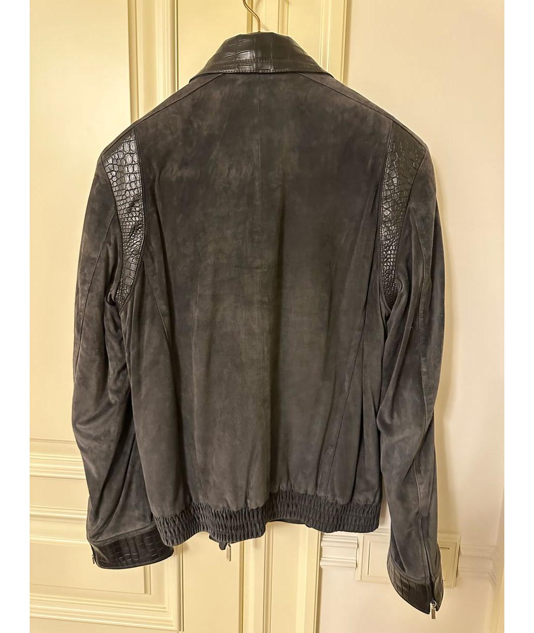 ZILLI Антрацитовая замшевая куртка, фото 2