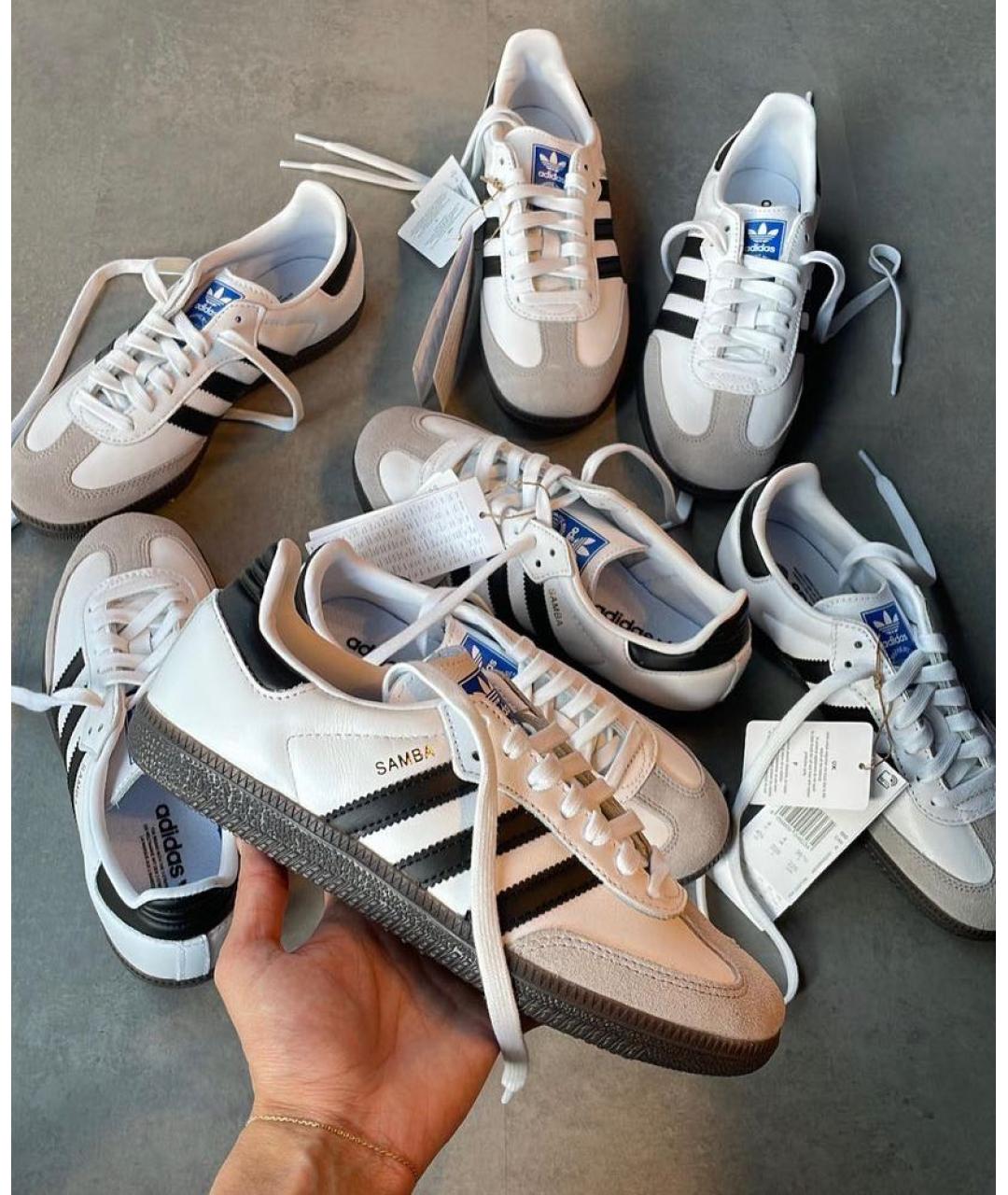 ADIDAS Белые кожаные кроссовки, фото 3