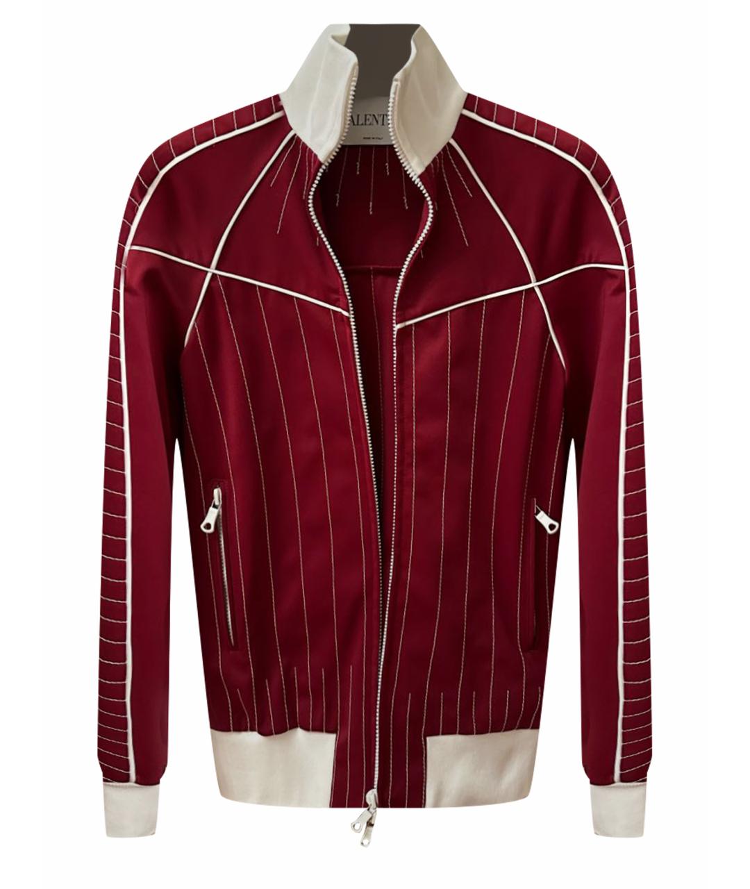 VALENTINO Бордовая полиэстеровая спортивная куртка, фото 1