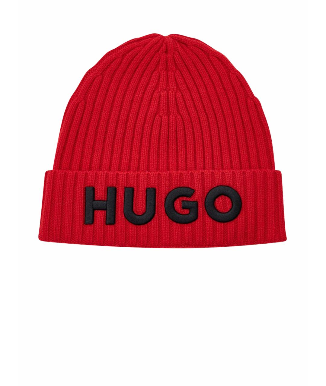 HUGO BOSS Красная шерстяная шапка, фото 1