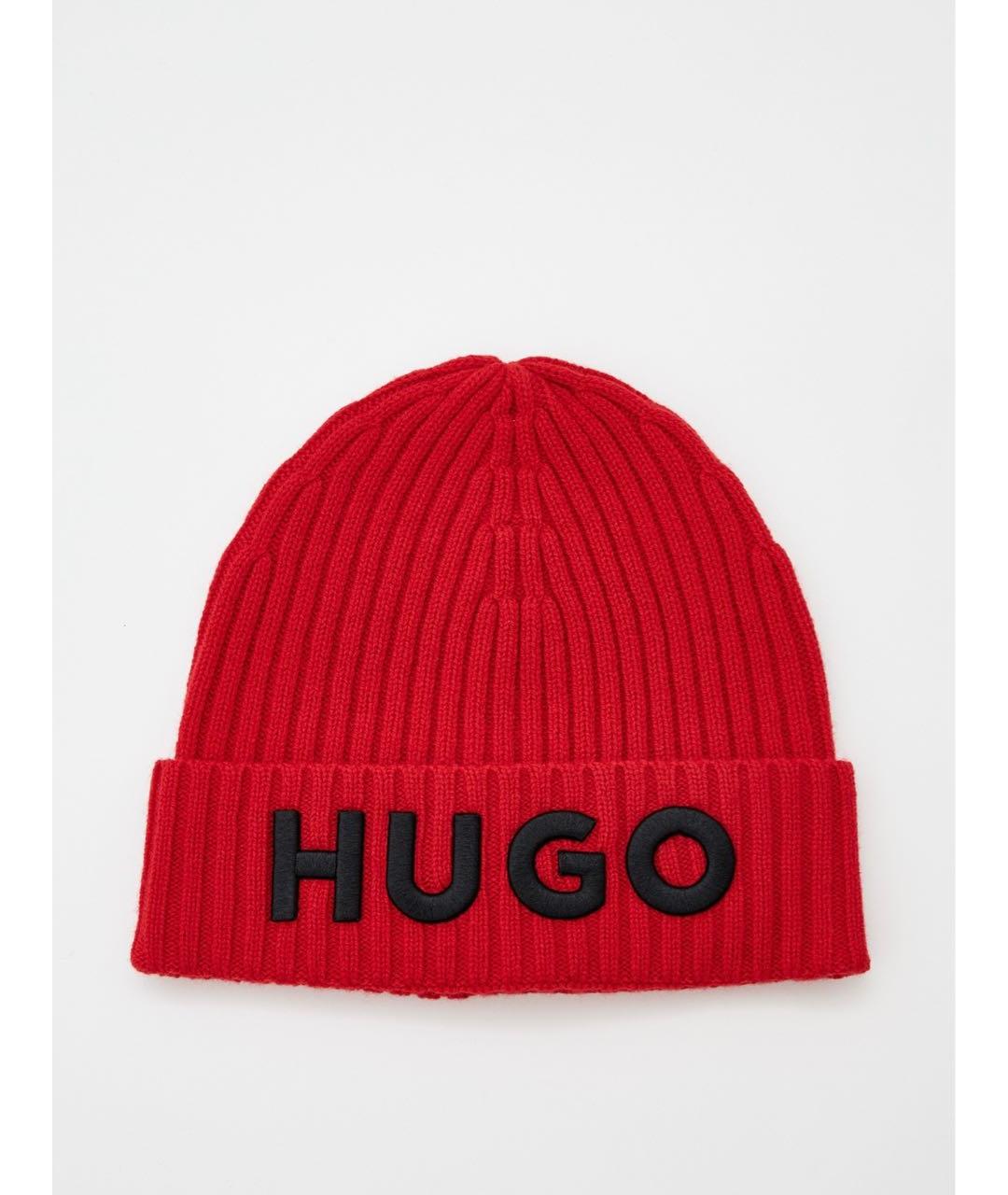 HUGO BOSS Красная шерстяная шапка, фото 4
