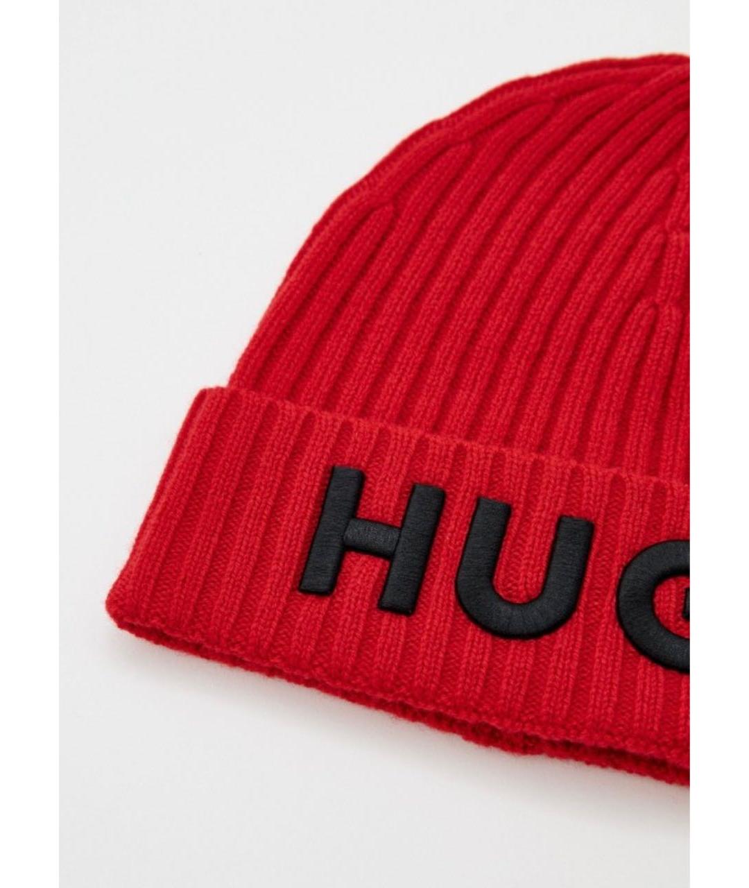 HUGO BOSS Красная шерстяная шапка, фото 3