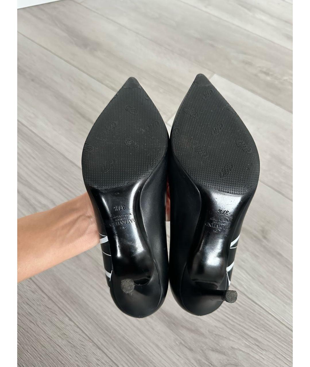 VALENTINO Черные кожаные туфли, фото 7