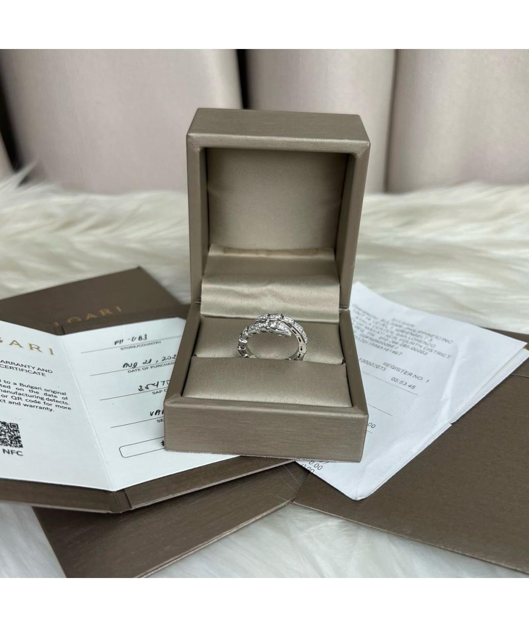BVLGARI Белое кольцо из белого золота, фото 7