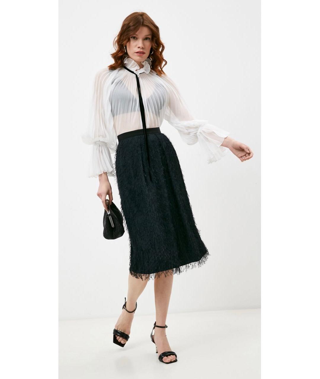 WEEKEND MAX MARA Черная вискозная юбка миди, фото 5