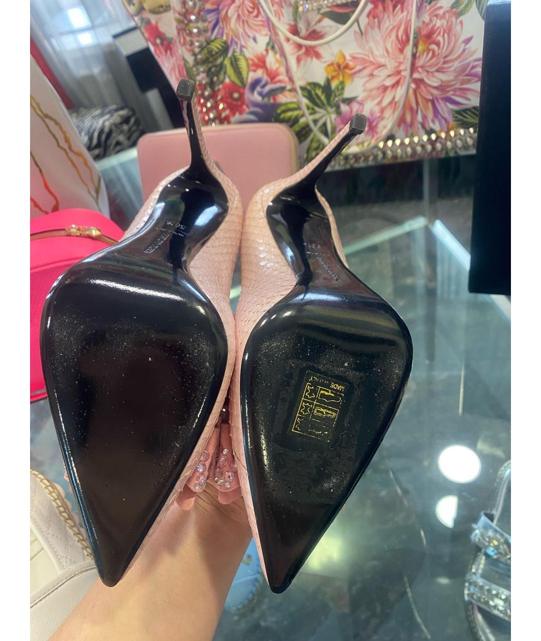PHILIPP PLEIN Розовые кожаные туфли, фото 5