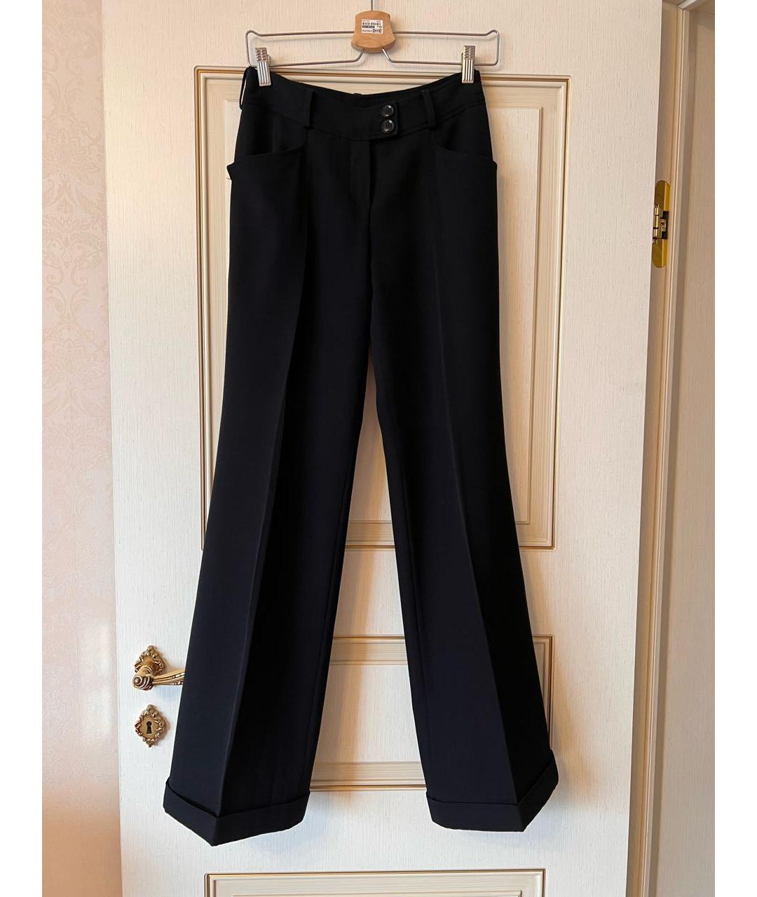CHRISTIAN DIOR PRE-OWNED Черные шерстяные брюки широкие, фото 5