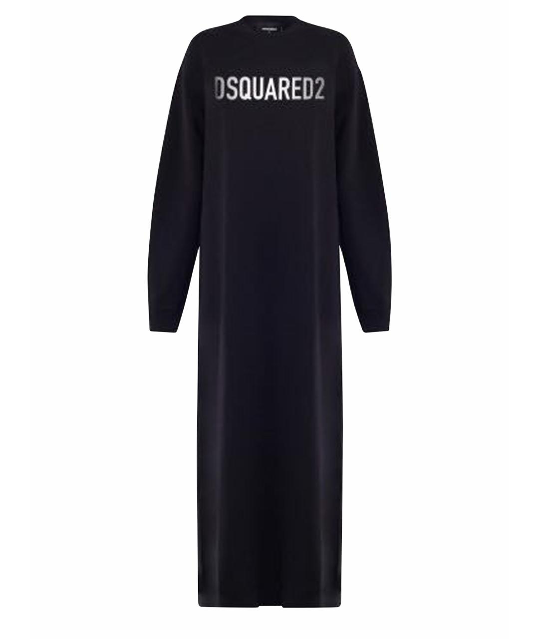 DSQUARED2 Черное хлопковое платье, фото 1