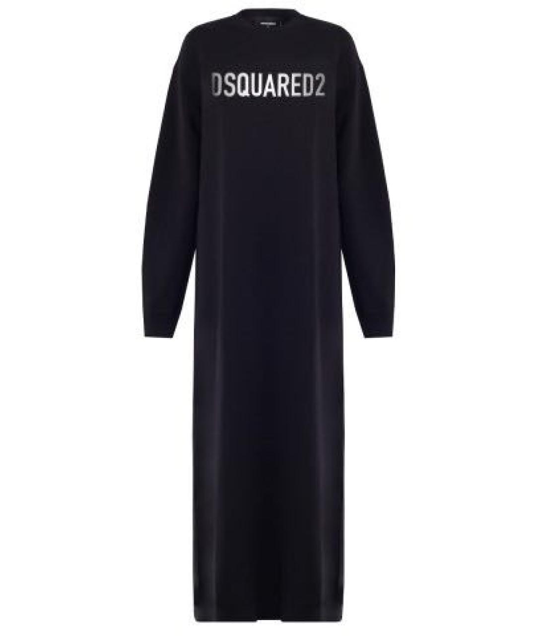 DSQUARED2 Черное хлопковое платье, фото 4