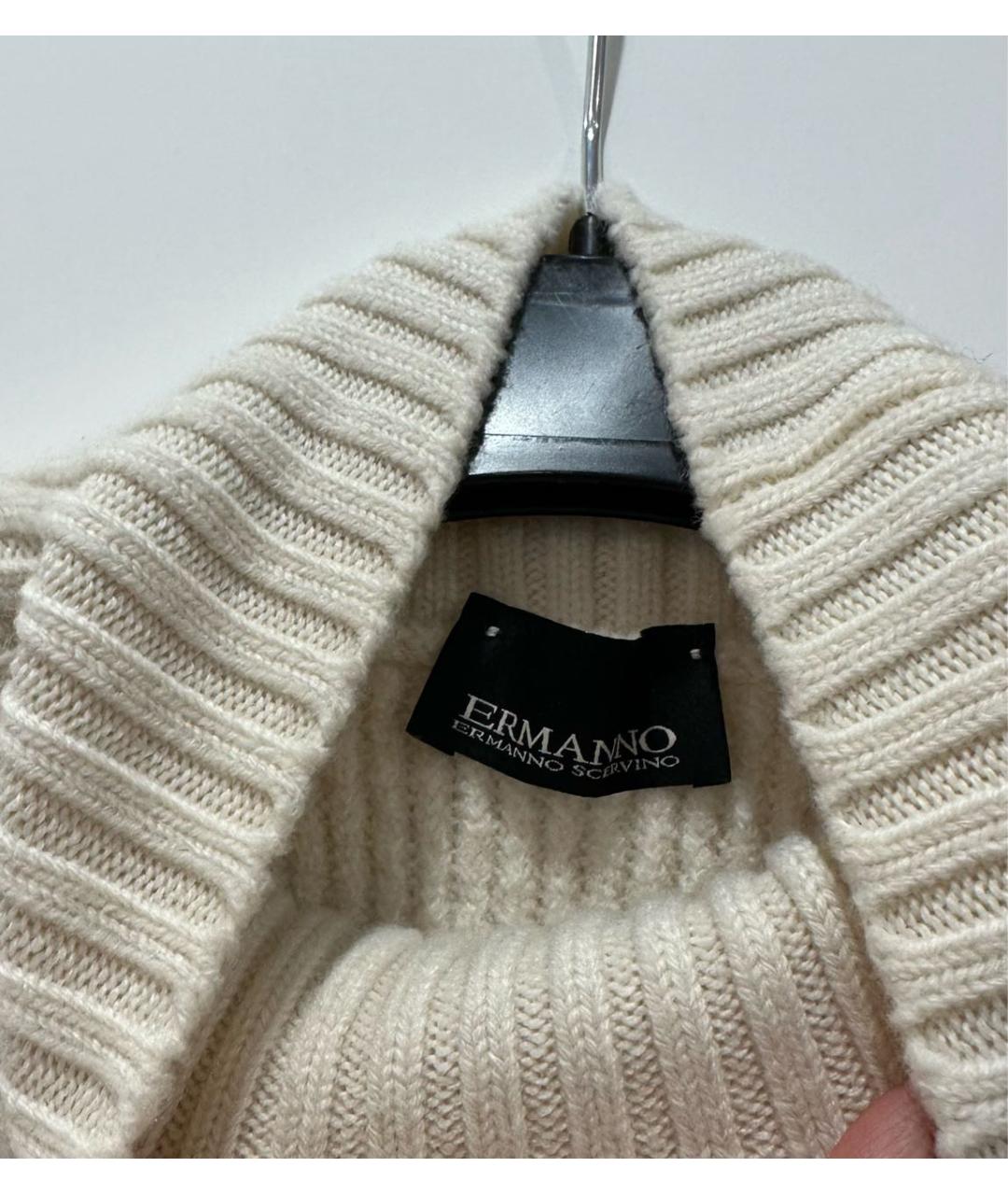 ERMANNO SCERVINO Бежевый шерстяной джемпер / свитер, фото 5