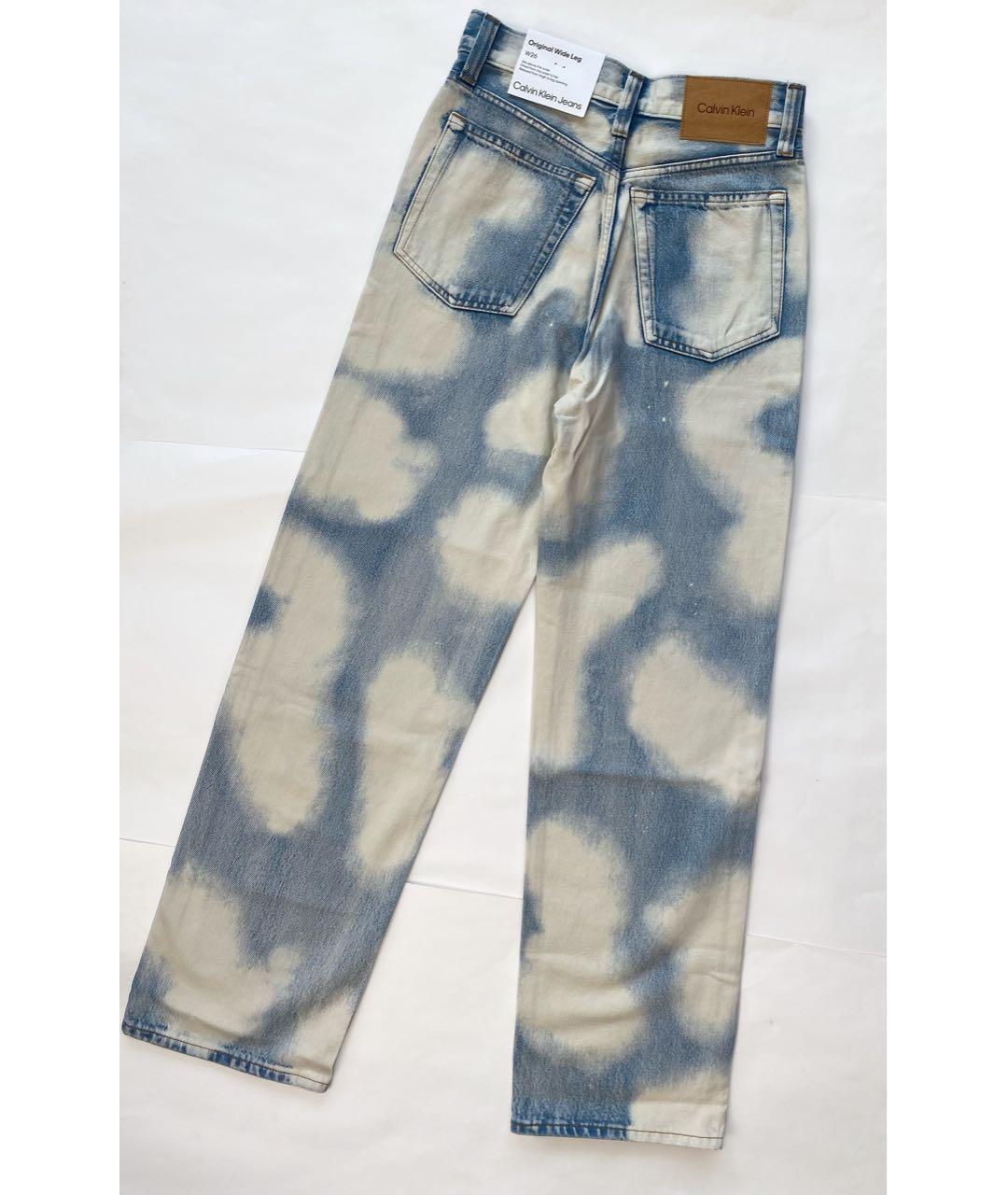 CALVIN KLEIN Мульти хлопковые прямые джинсы, фото 2