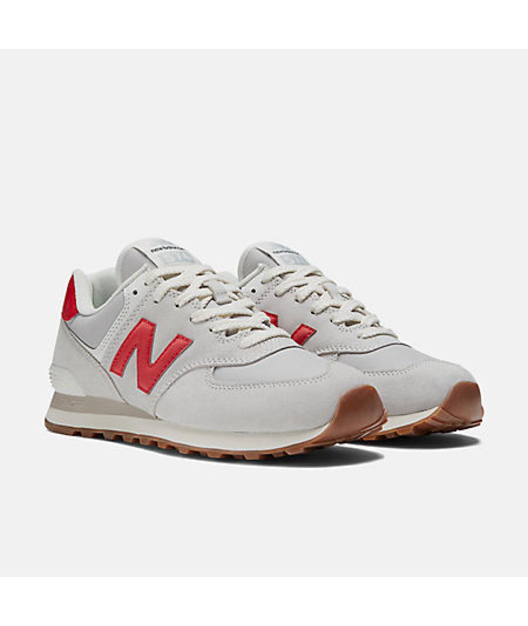 NEW BALANCE Серые замшевые высокие кроссовки / кеды, фото 4