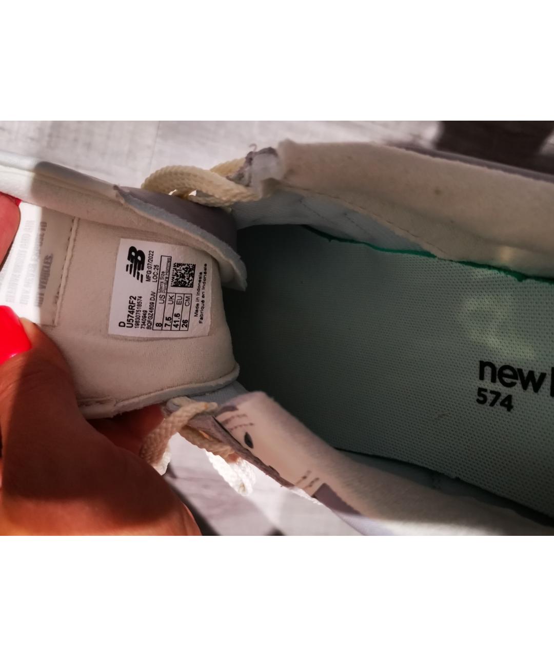 NEW BALANCE Серые замшевые высокие кроссовки / кеды, фото 7
