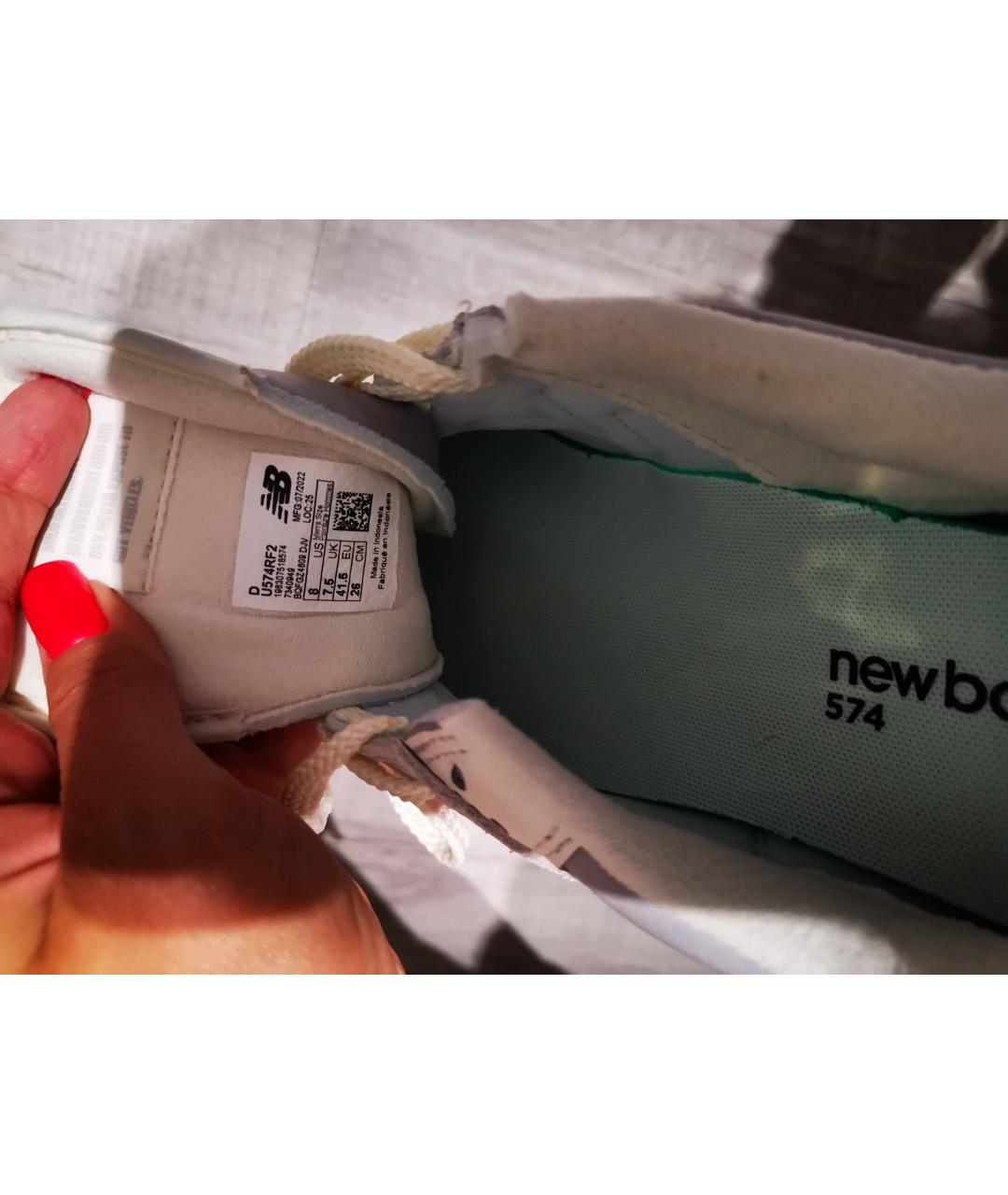 NEW BALANCE Серые замшевые высокие кроссовки / кеды, фото 6
